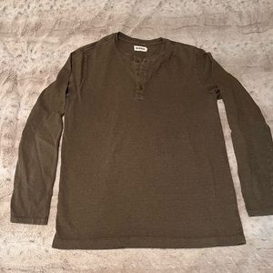 Taylor Stitch Men’s Green Long Sleeve Henley Shirt size 42 Large